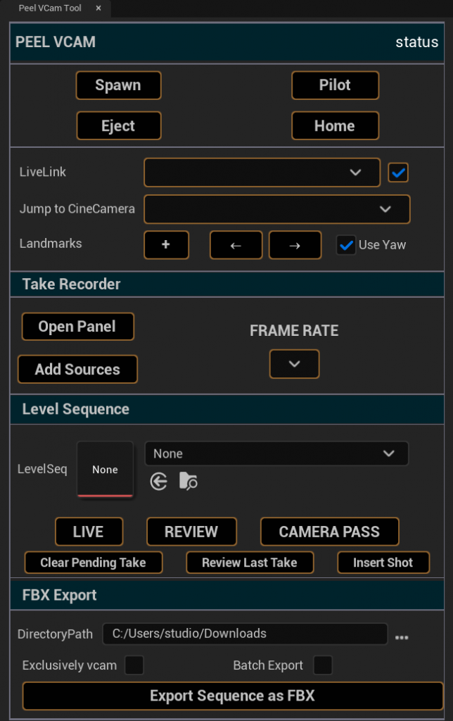VCAM tool interface